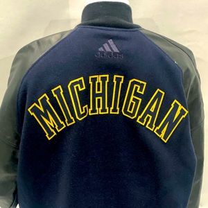 Adidas- University of Michigan Football Letterman's Jacket XL